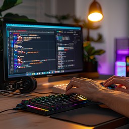 Free Coding Workstation Setup Image - Coding, Programmer, Technology ...