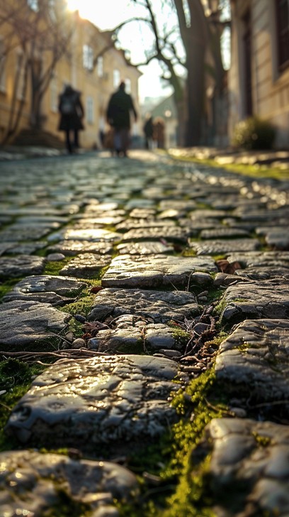 Free Cobbled Pathway Glow Image - Cobbled, Pathway, Sunset | Download ...