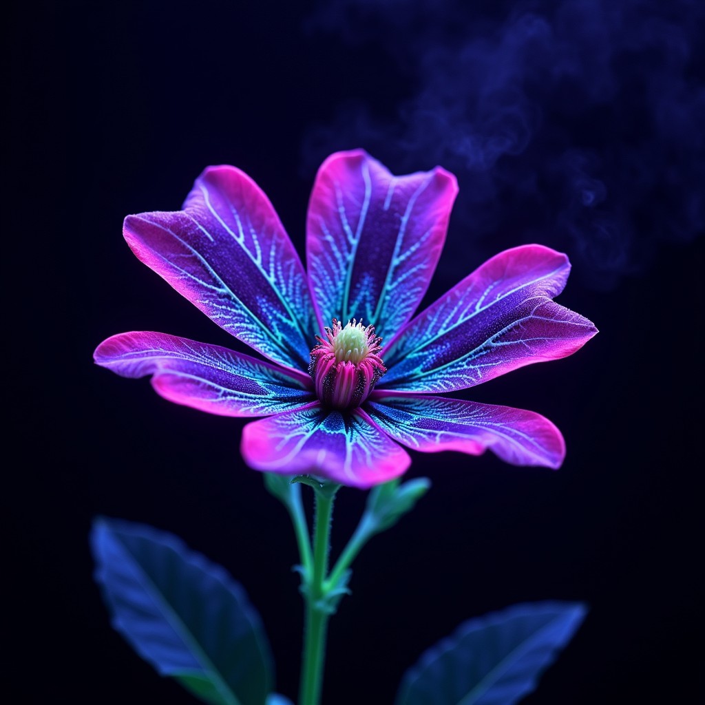 Free Bioluminescent Cyber Bloom Image - Bioluminescent, Cyberpunk, Neon ...