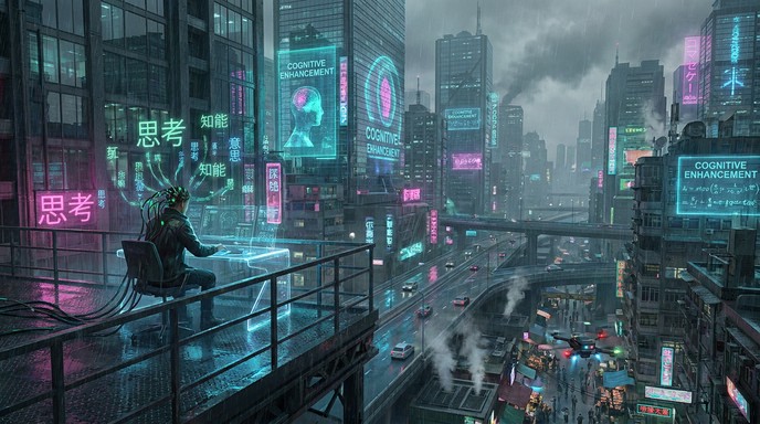 Free Neon Rain Dystopia Image - Cyberpunk, Futuristic, Cityscape ...