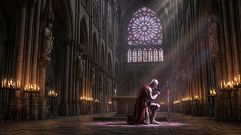 Free Knight Prays Alone Image - Knight, Cathedral, Prayer | Download at ...