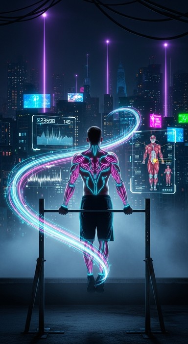 Free Neon Strength Rising Image - Cyberpunk, Fitness, Athlete ...