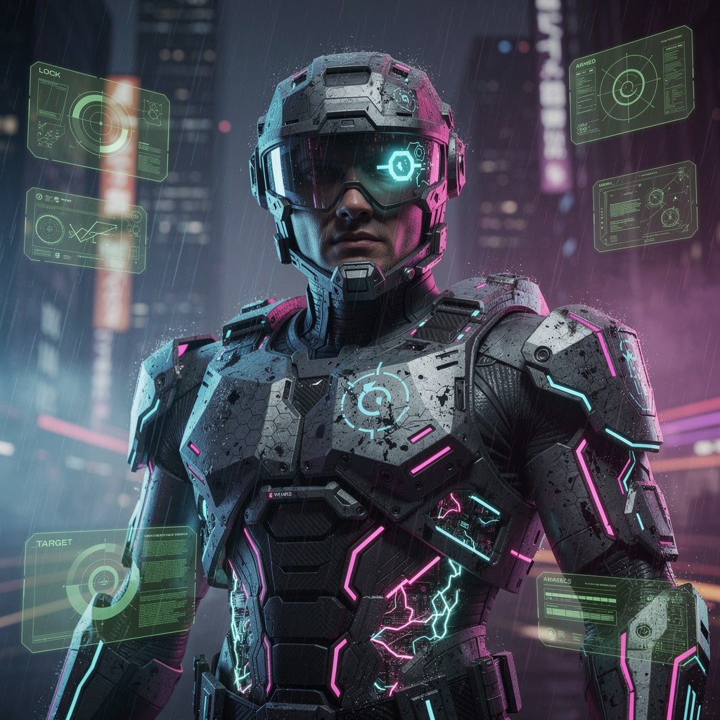 Free Neon Cyberpunk Warrior Image - Cyberpunk, Soldier, Warrior ...
