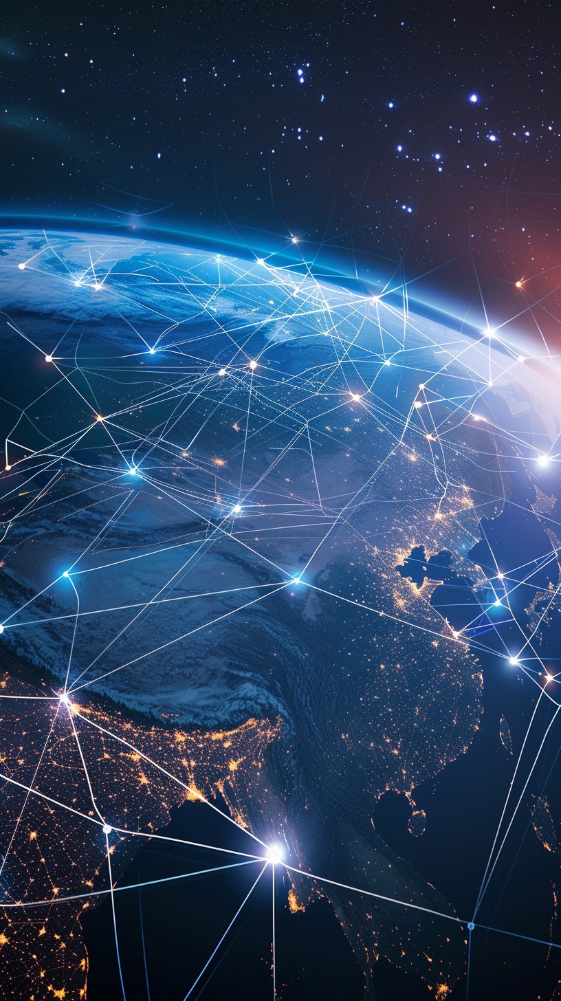 Free Global Network Glow Image - Earth, Night, Lights | Download at ...
