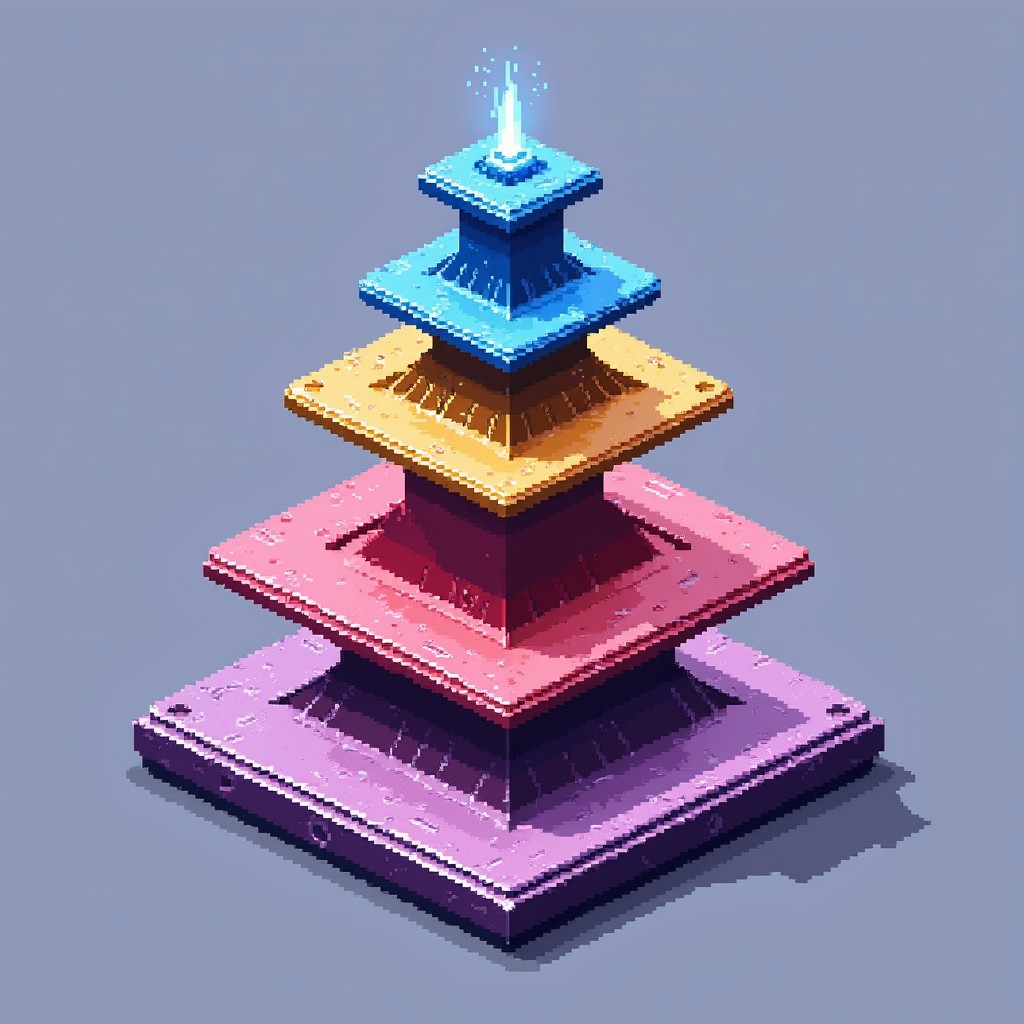 Free Tiered Tech Totem Image - Isometric, Pixel, Totem | Download at ...