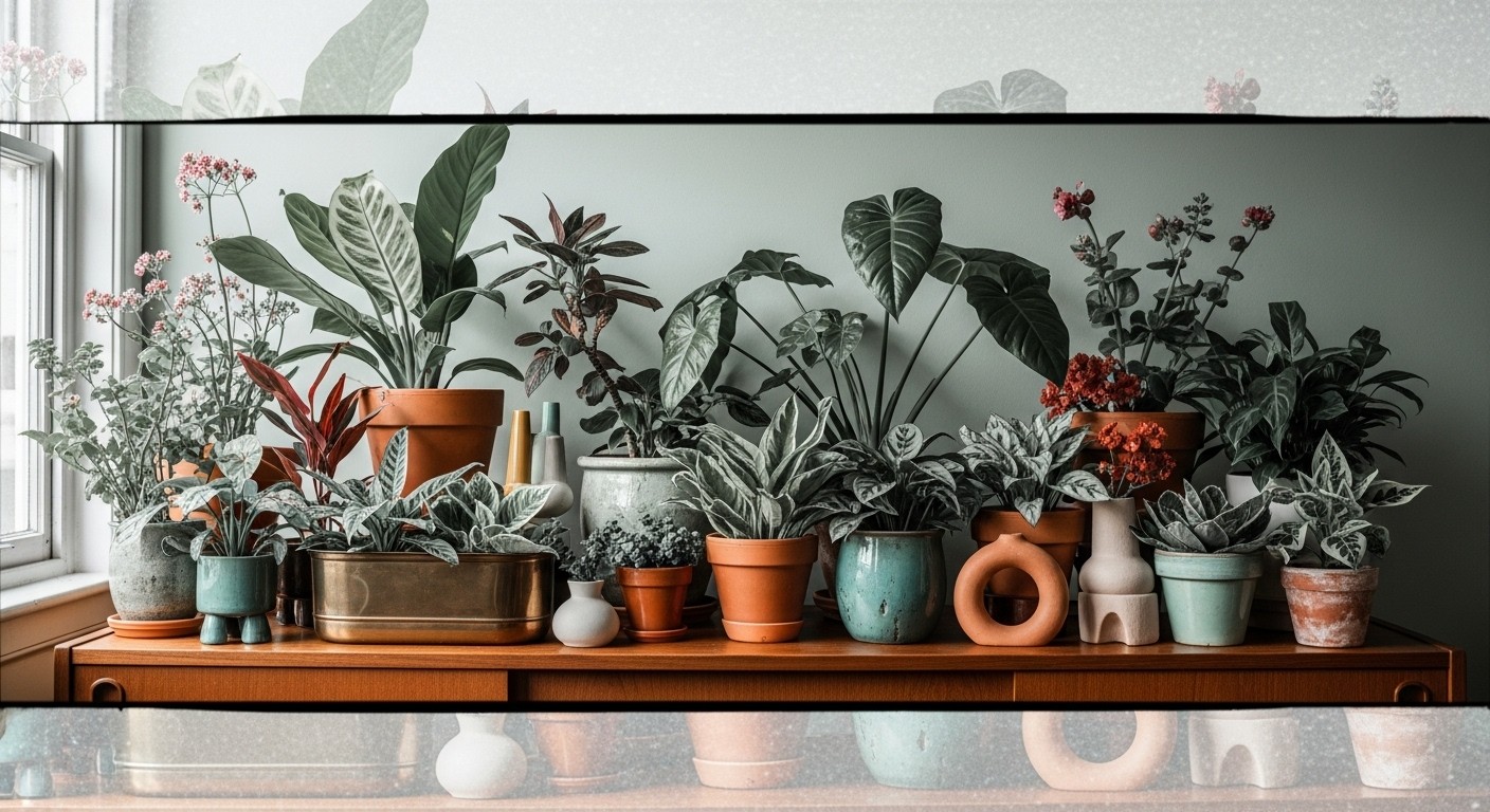 Free Botanical Window Display Image - Houseplants, Greenery, Botanical ...
