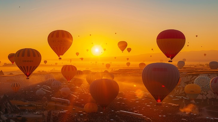 Sun Rise Balloon Free Balloon Sunrise Scene Image - Sunrise, Balloons, Sky | Download at ...