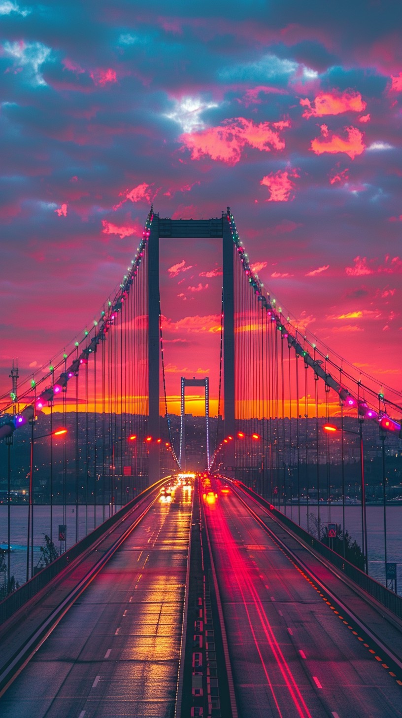 Free Sunset Bridge View Image - Sunset, Bridge, Cityscape | Download at ...