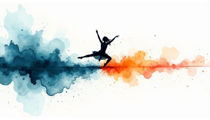 Free Dancing Between Worlds Image - Watercolor, Dancer, Silhouette ...