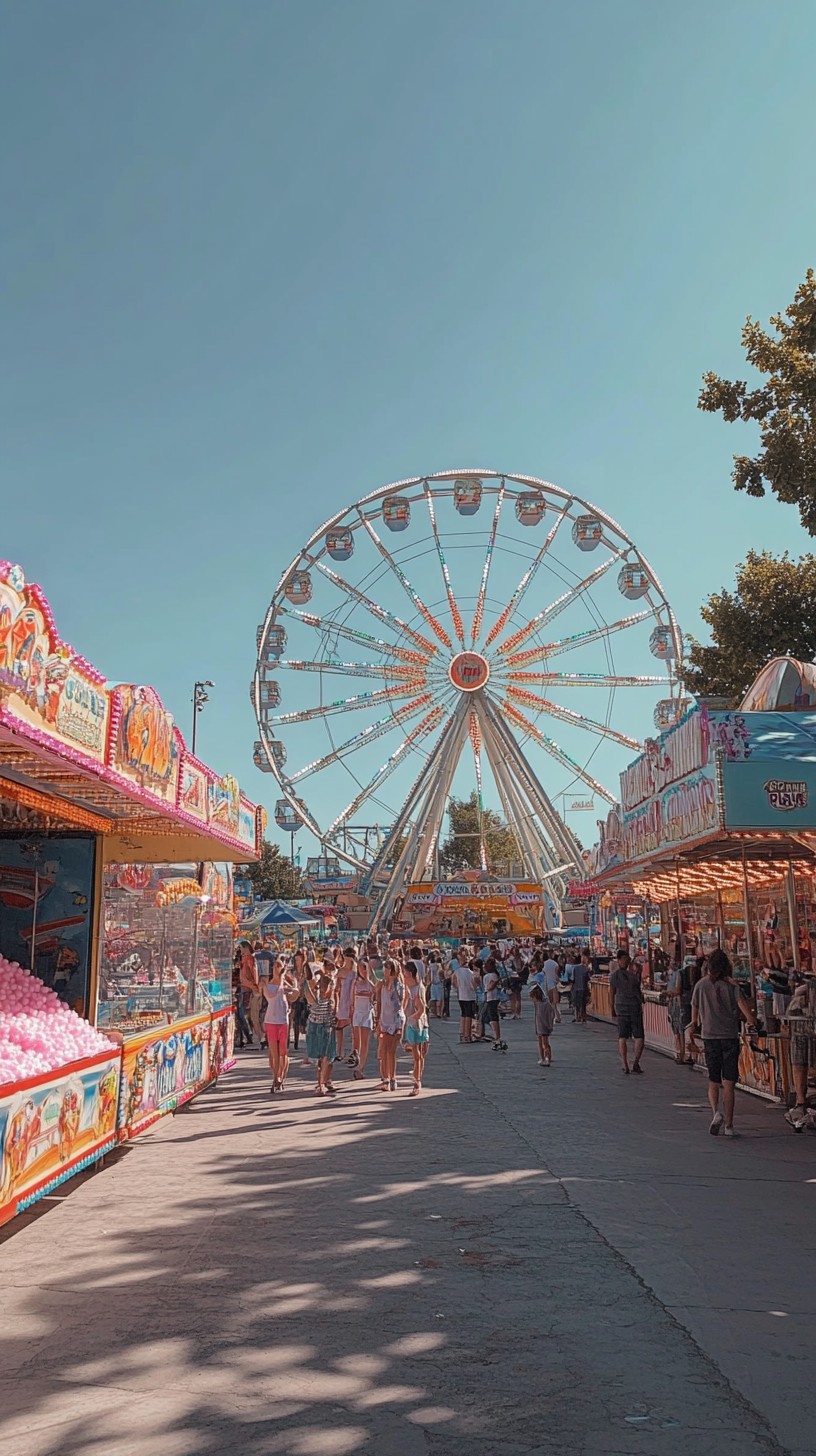 Fairgrounds Pinterest Free Sunny fairground scene Photo - Fairground, Summer, Carnival ...