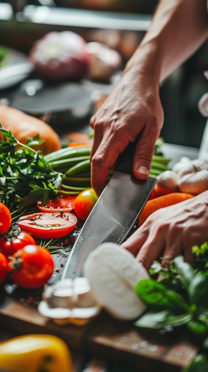 Free Chopping Fresh Vegetables Image - Cooking, Vegetables, Kitchen ...