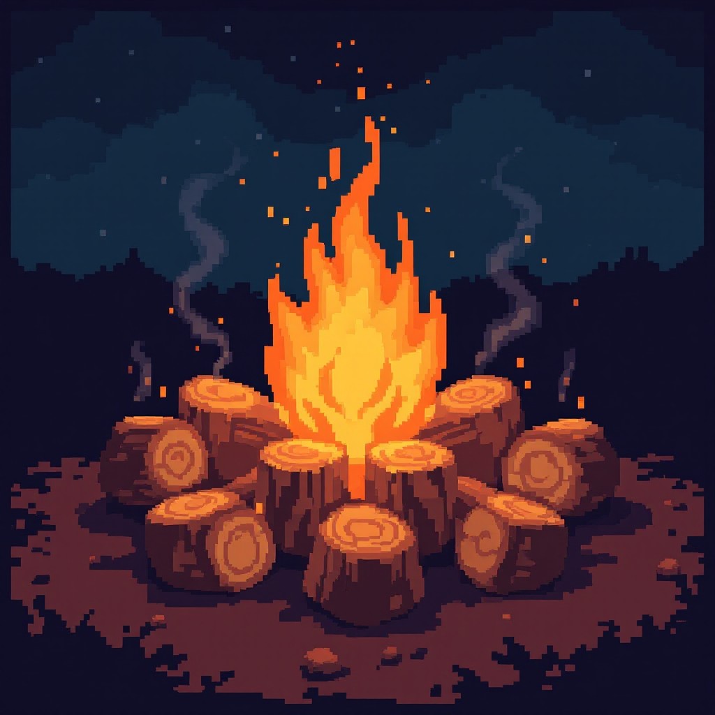 Free Pixelated Campfire Glow Image - Pixelart, Campfire, Fire ...