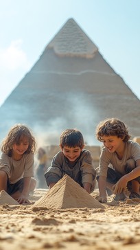 Download Children Building Pyramid Image - Children, Play, Sand | StockCake