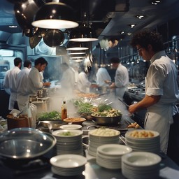 Free Bustling Kitchen Scene Image - Chef, Kitchen, Cooking | Download ...