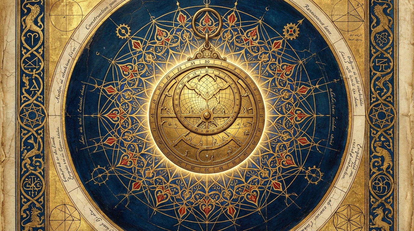 Free Sacred Geometry Astrolabe Image - Astrolabe, Manuscript ...