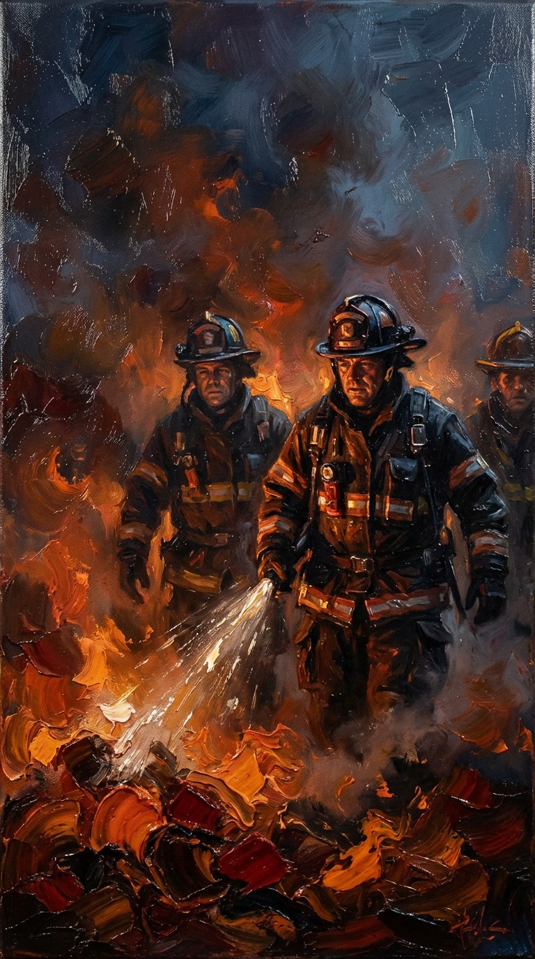 Free Heroes Through Flames Image - Firefighters, Flames, Smoke ...