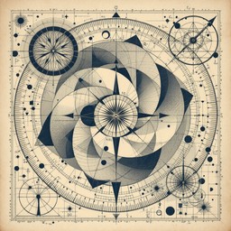 Free Mystical Mathematical Chart Image - Geometric, Vintage ...