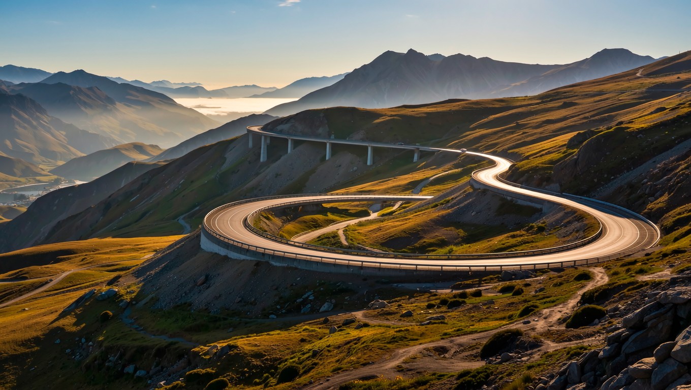 Heyway Image Free Winding Mountain Highway Image - Highway, Mountains, Winding ...
