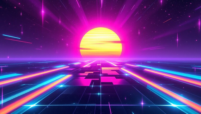 Sun Magic Neon Free Neon Sun Rising Image - Synthwave, Cyberpunk, Neon | Download at ...