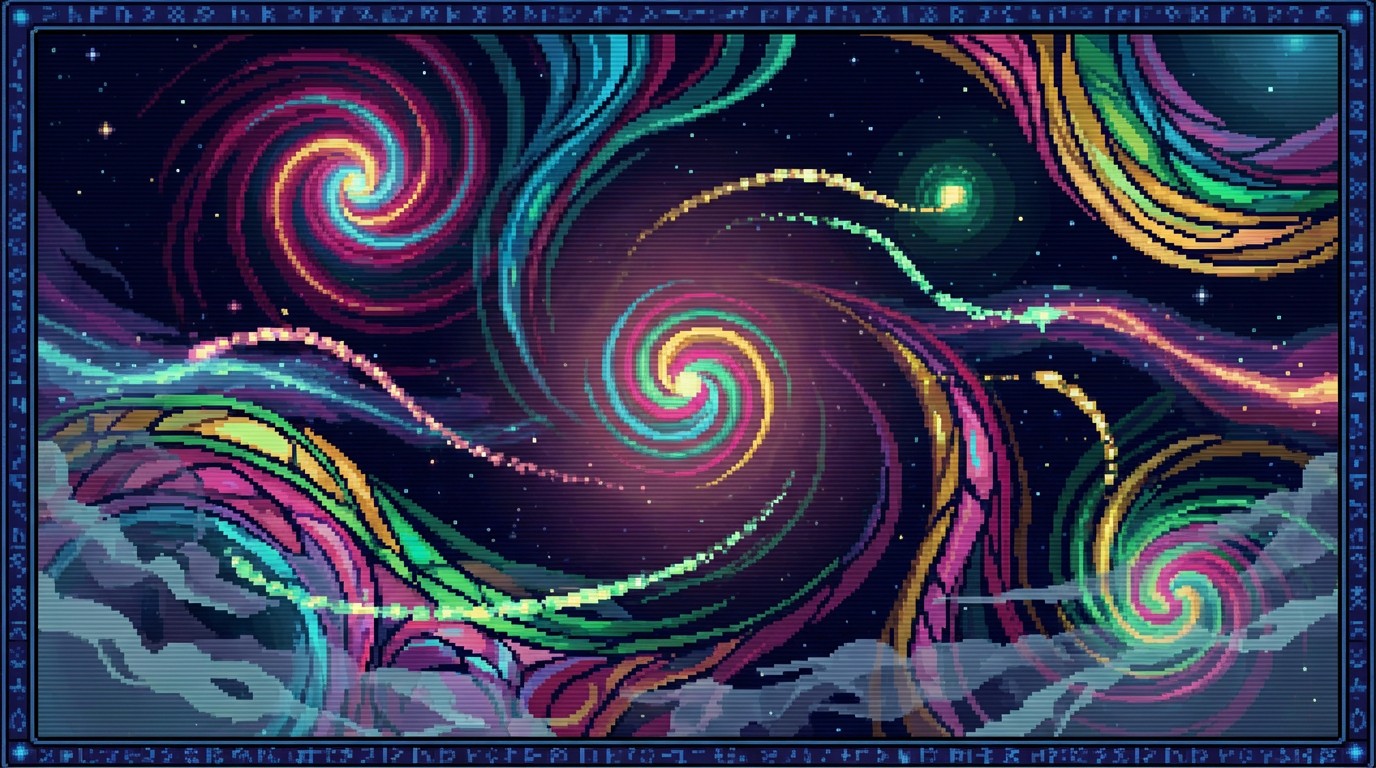 Free Cosmic Pixel Swirls Image - Pixel, Retro, Cosmic | Download at ...