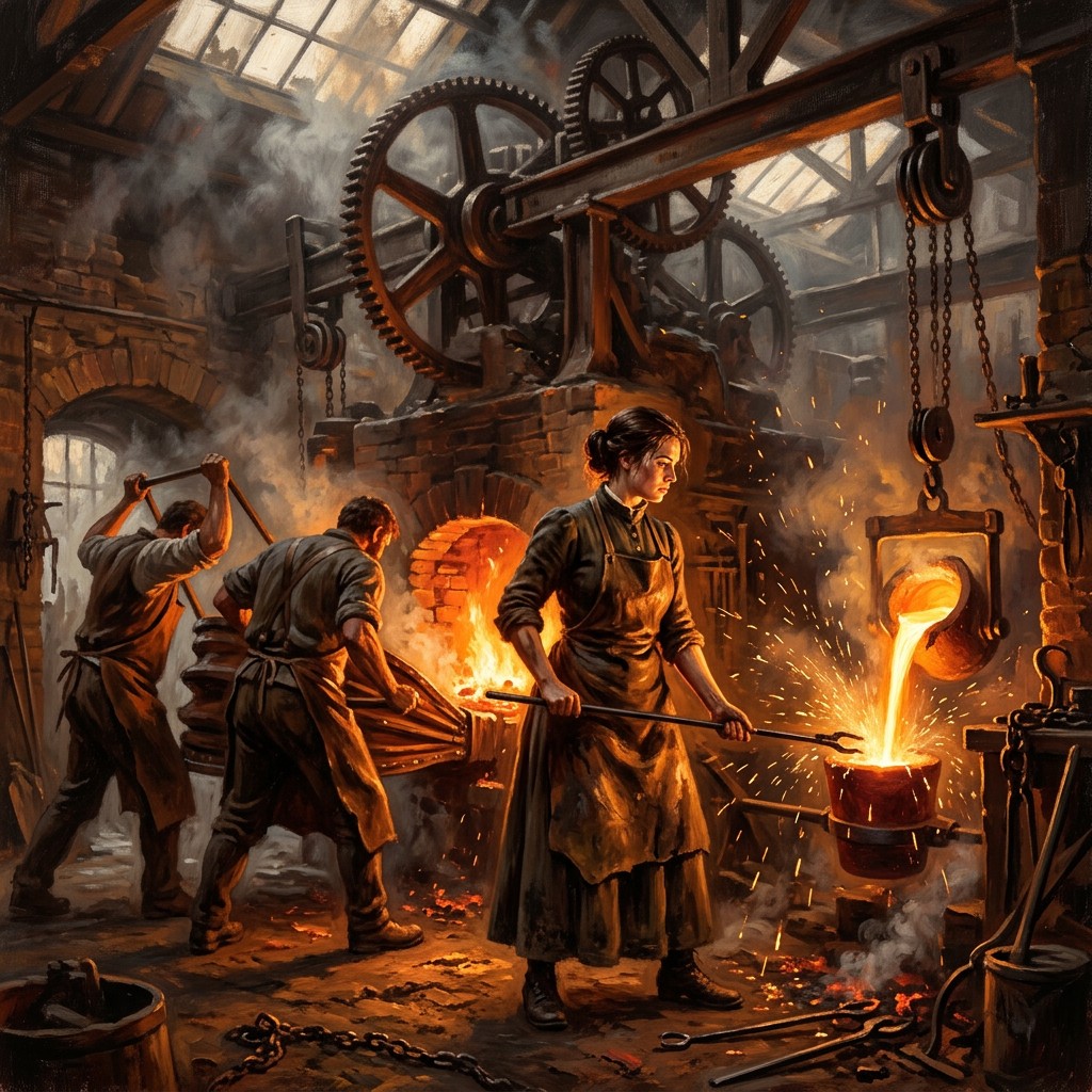 Free Victorian Forge Workers Image Forge Ironworks Factory free-victorian-forge-workers-image-forge-ironworks-factory