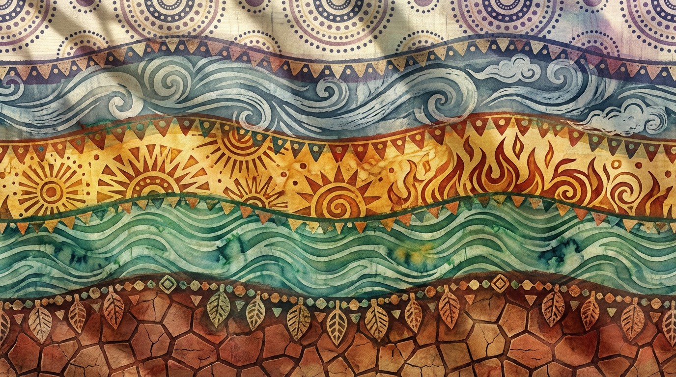 Free Elemental Folk Pattern Image - Pattern, Elemental, Nature ...