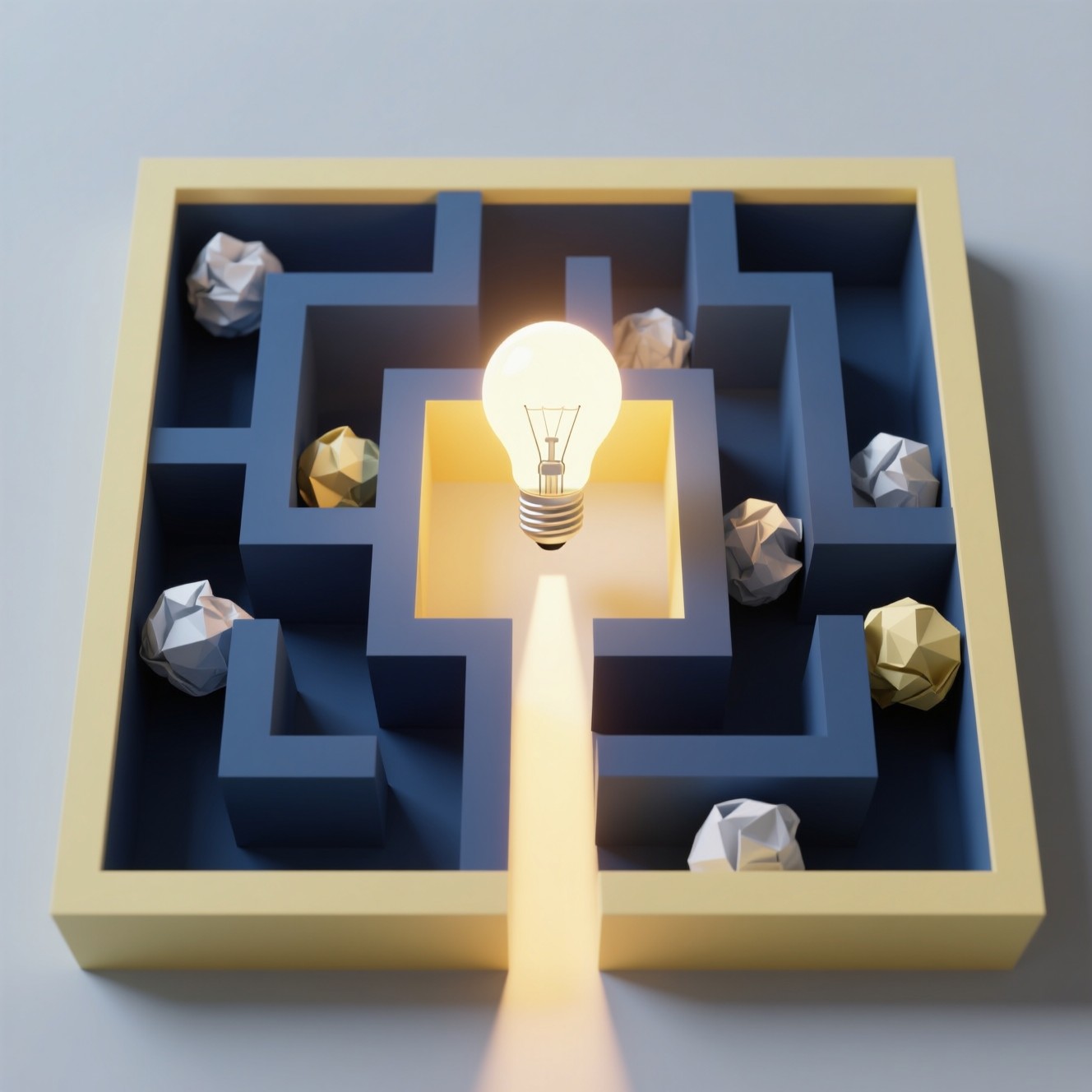 Free Illuminated Creative Maze Image - Labyrinth, Lightbulb ...