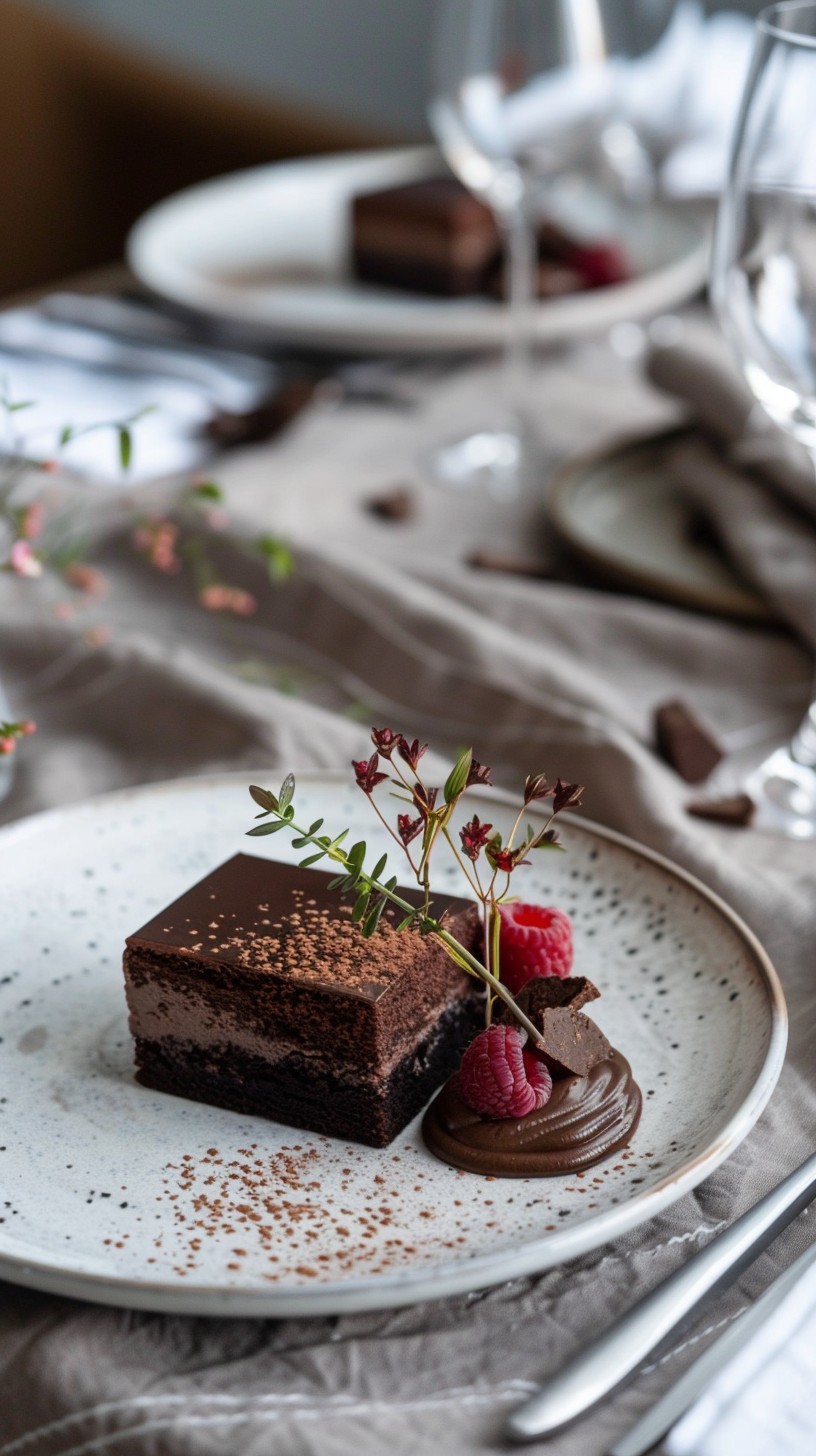 Free Elegant Dessert Presentation Image - Dessert, Chocolate, Raspberry ...