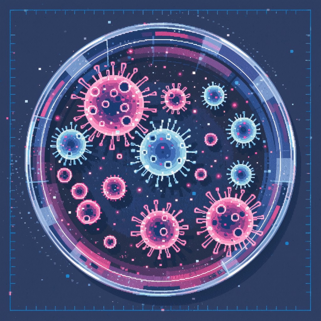 Free Glowing Cellular Pixel Art Image - Pixel, Neon, Microorganisms ...