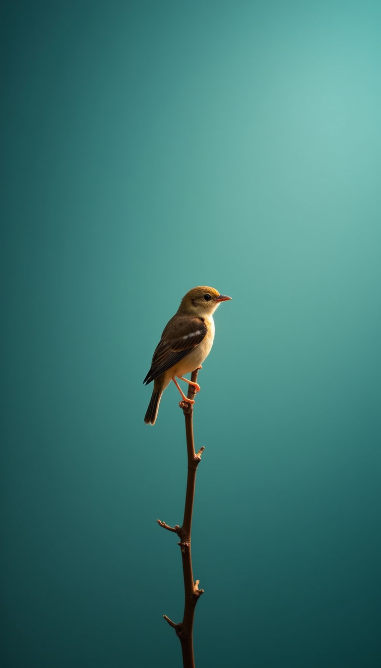 Free Solitary Bird Perch Image - Bird, Teal, Minimalist | Download at ...