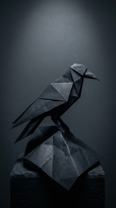 Free Dark Origami Raven Image - Origami, Raven, Black | Download at ...