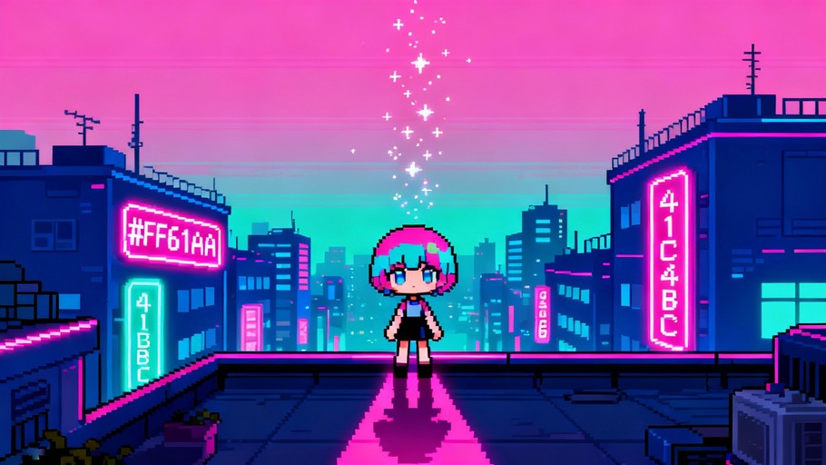 Free Sunset Rooftop Dreams Image - Chibi, Anime, Pixel | Download at ...