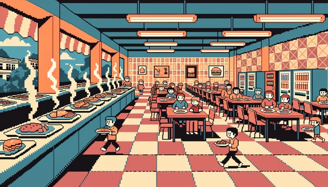 Download Retro Cafeteria Pixels Image - Pixelart, Cafeteria, Retro