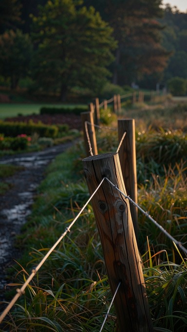 Rustic Boundaries Free Golden Fence Boundary Image - Fence, Sunset, Golden | Download at ...