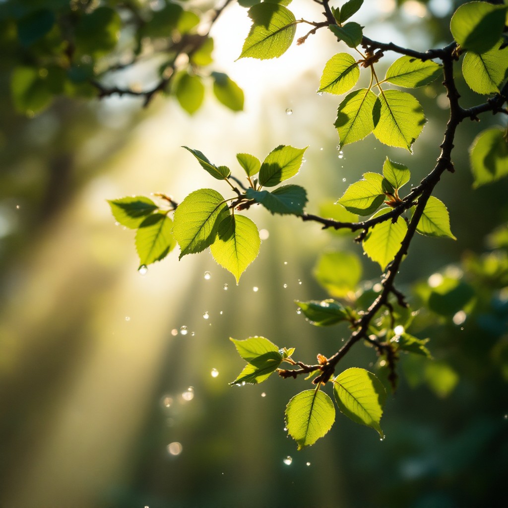 Leaf In Spring Free Sunlit Spring Leaves Image - Sunbeams, Leaves, Spring | Download ...