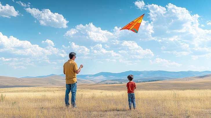 Free Kite Flying Fun Image - Kite, Flying, Child | Download at StockCake
