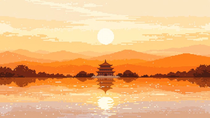 Free Golden Sunset Serenity Image - Sunset, Temple, Silhouette ...