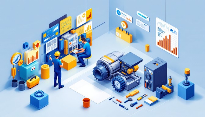 Manutenção preditiva em fábrica inteligente com sensores IoT e automação predial para antecipar falhas de equipamentos