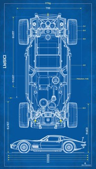 Free Classic Car Blueprint Image - Blueprint, Technical, Vintage ...
