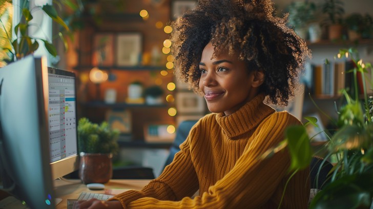 Free Joyful Creative Workspace Image - Woman, Office, Plants | Download ...