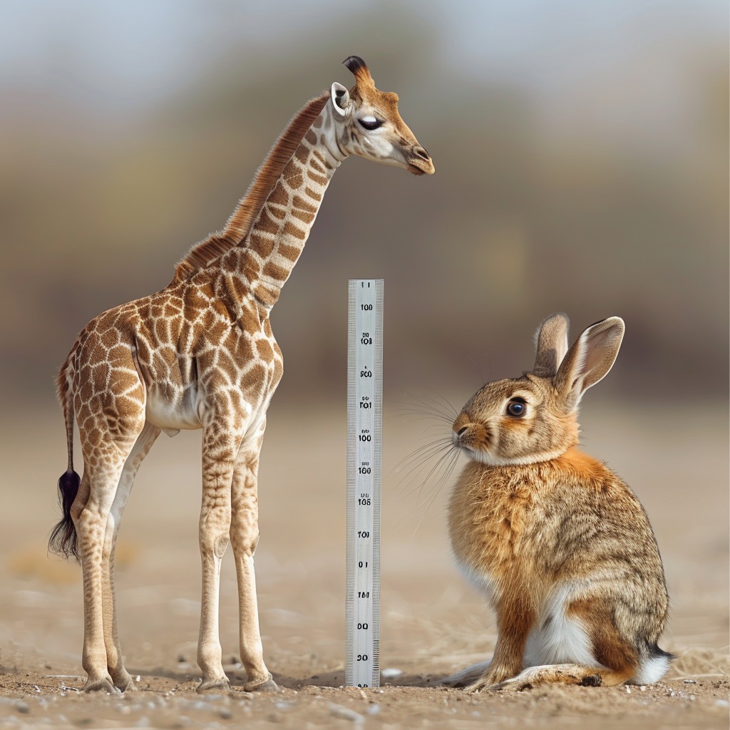 Free Giraffe meets rabbit Image | Download at StockCake