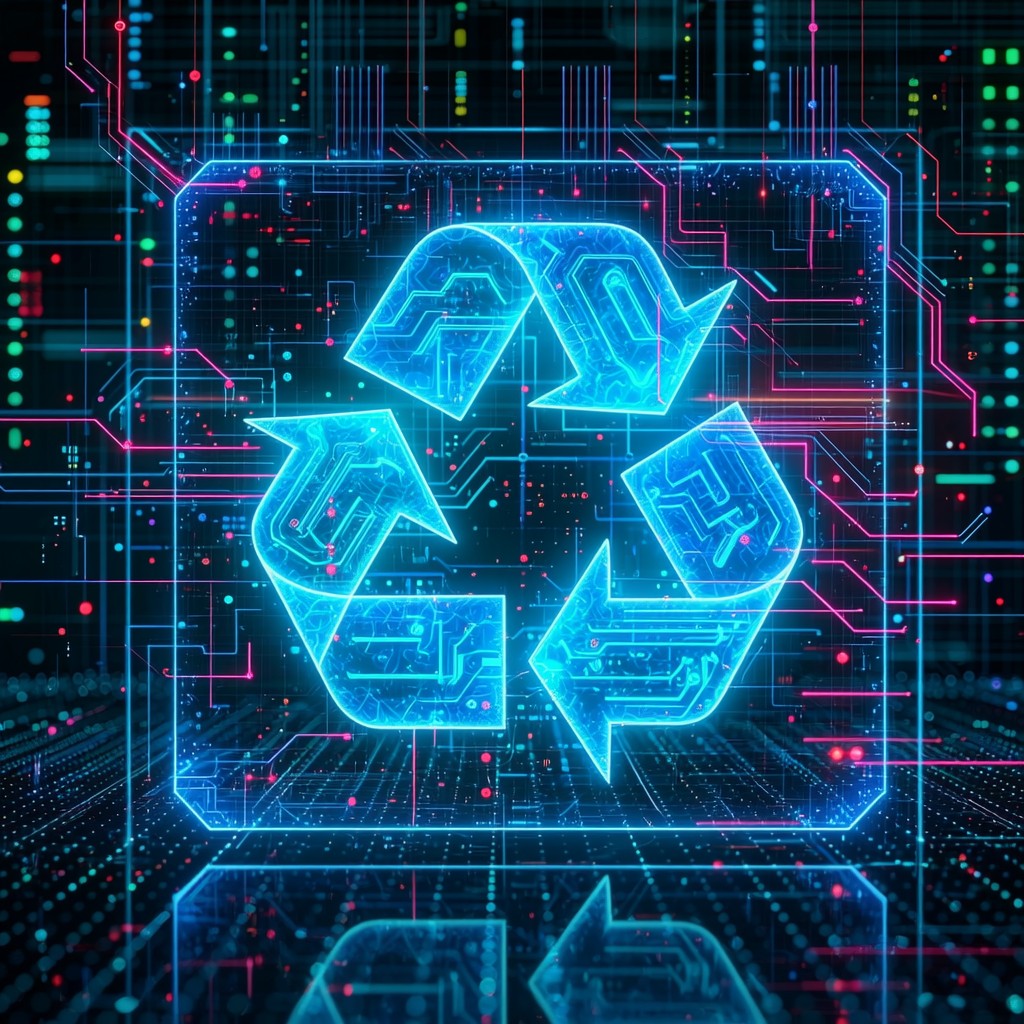 Recycle Digital Free Digital Recycling Future Image - Recycling, Cyberpunk, Holographic ...