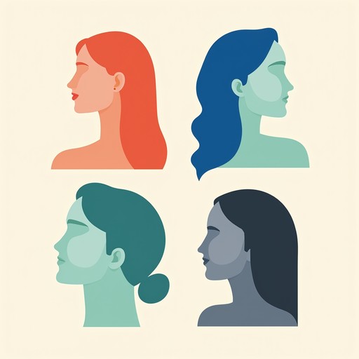 Free Colorful Profile Silhouettes Image - Profiles, Silhouettes ...