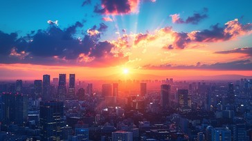 Free Urban Sunrise Glow Image - Sunrise, City, Skyline | Download at ...