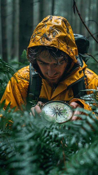 Free Navigating Dense Forest Image - Explorer, Forest, Compass ...