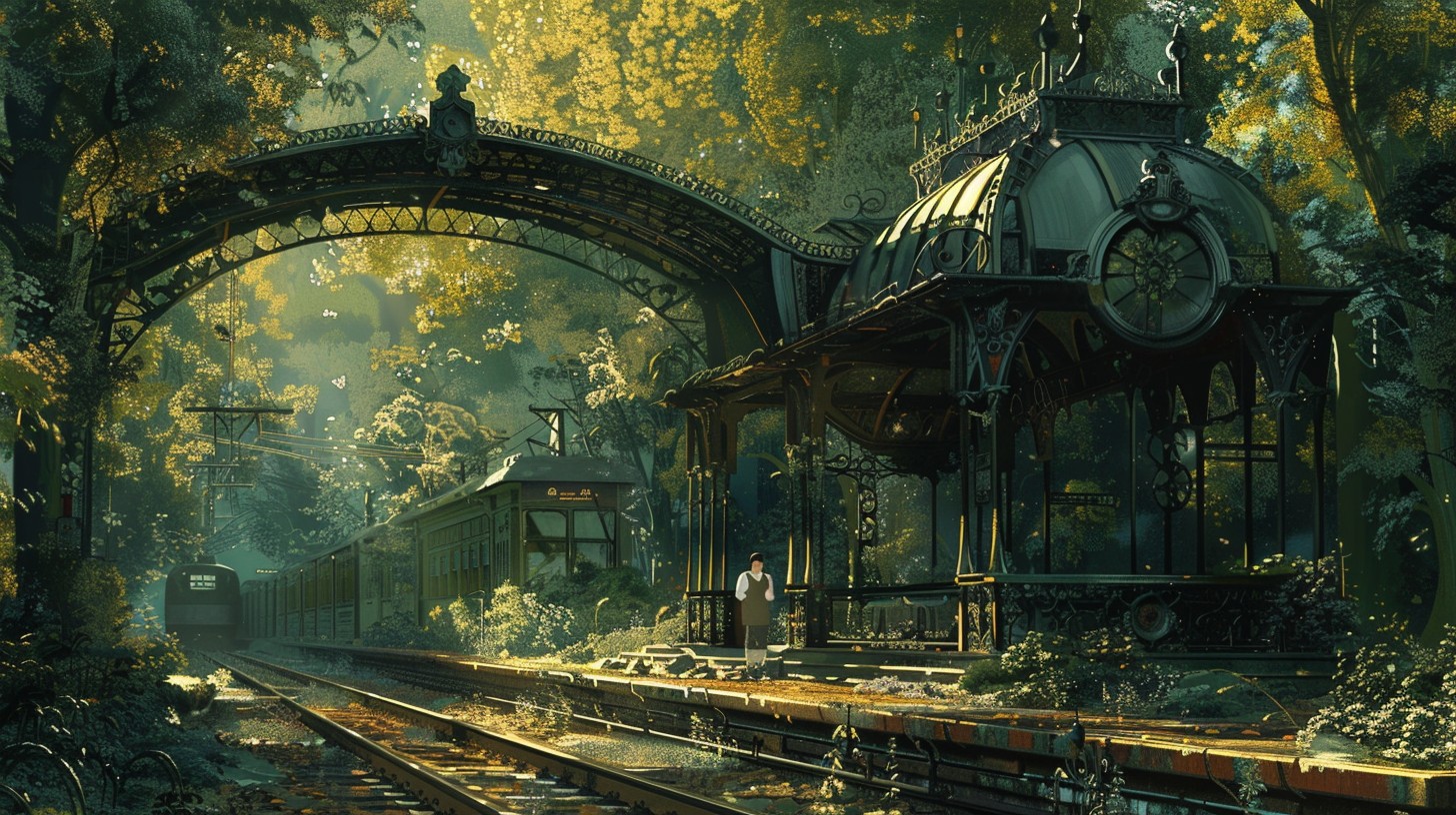 Free Mystical Train Station Image - Train, Station, Autumn
