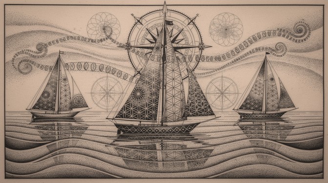 Free Sacred Geometric Sailboats Image - Sailboat, Geometry, Tattoo ...