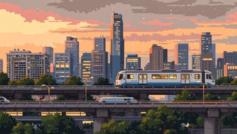 Free Urban Pixel Sunset Image - Cityscape, Pixel, Urban | Download at ...