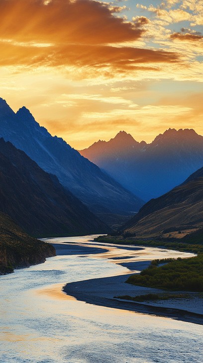Free Sunset Mountain River Image - Sunset, Mountains, River | Download ...