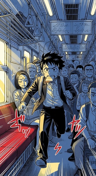 Frantic Line Free Late For School Image - Anime, Manga, Commute | Download at StockCake